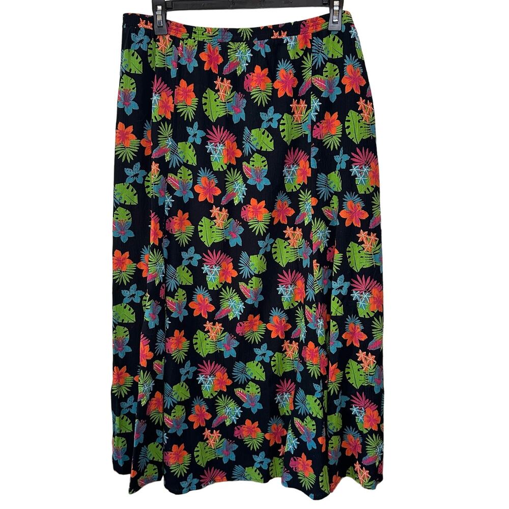 Anthony Richards Vintage Bright Colorful Tropical Floral Resort Vacation Maxi 1X - Picture 5 of 5